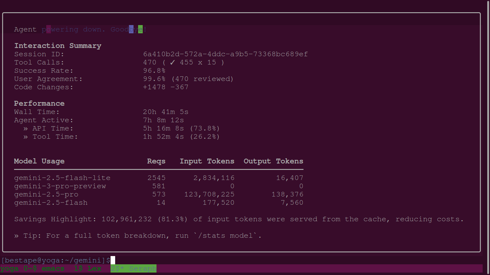 Lex's Interaction Summary